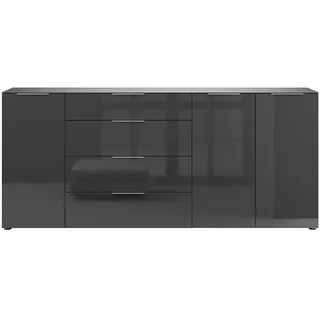 manjana möbel Sideboard Style 225 x 98,7 x 40 cm Anthrazit