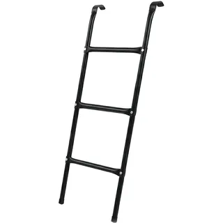 Relaxdays Trampolin-Leiter , schwarz , Metall, Kunststoff , 38x5.5 cm, , Freizeit & Co, Gartenspielzeug