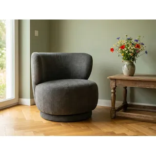 OTTO home Drehsessel ANNELIN Struktur-Bezug 76 x 70,5 x 78 cm Grau drehbar