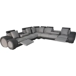 Ecke Leder Modern XXL Couch Wohnlandschaft Ledersofa Sofa L-form A1163 III