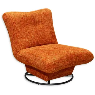 Sessel Maranello Wohnzimmer, Orange - Bequemer Fernsehsessel Relaxsessel drehbar - 96 x 75 x 93 cm (B/H/T)