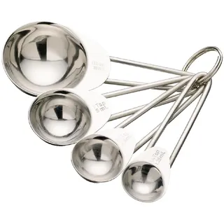 KitchenCraft Kitchen Craft Edelstahl-Messlöffel, 4 Stück, KCMEASUREDL