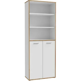 Forte Keflav Aktenregal 84,5 x 41,5 x 226,4 cm weiß