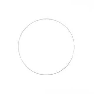 Vaessen Creative 21034 Metallring, Silber, Spannring Ø 35 cm aus 3 mm Metalldraht zum Traumfänger Basteln, Makramee Knoten, Mandala Häkeln sowie Gestalten weiterer Wanddeko und Fensterdeko, 35