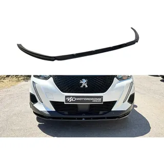 Motordrome Frontspoileransatz kompatibel mit Peugeot 2008 II 2019- (ABS Glänzend Schwarz)