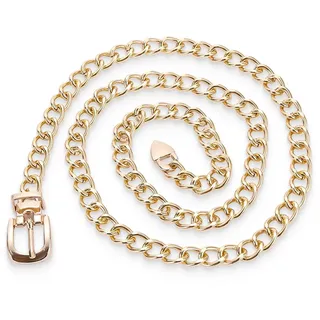 BDEPSTR Gürtel Damen Kettengürtel, Waist Chain Belt for Women, Gold Ketten-Gürtel Einstellbar Taillenkette, Dünne Taille Gürtel Rockgürtel für Damen