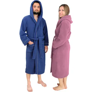 my home Unisex-Bademantel »Lillou«, (1 St.), kuschelig weicher Fleece, für Damen und Herren, XS-3XL, lila