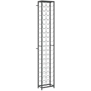 vidaXL Weinregal für 57 Flaschen Schwarz 34x18x200 cm Schmiedeeisen