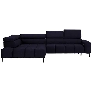 Welnova Ecksofa , Schwarz , Textil , Ottomane links, L-Form , 300x216 cm , Made in Eu , Typenauswahl, Stoffauswahl, seitenverkehrt erhältlich, Hocker erhältlich , Wohnzimmer, Sofas & Couches, Wohnlandschaften, Ecksofas