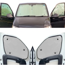 Fensterrollo-Set Kombatibel Mit Mercedes V-Class (2003-2014)(Frontset) Rückseite einfärben Hellgrau, Reversibel und Thermisch