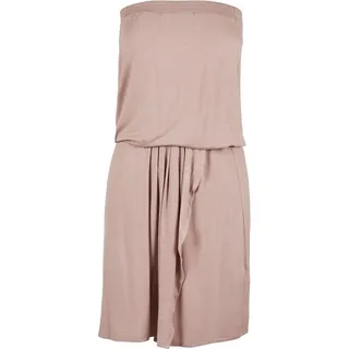 URBAN CLASSICS Ladies Viscose Short Bandeau Dress in Rosa, Größe XL