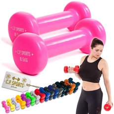 C.P.Sports Gymnastikhanteln | Kurzhanteln 2er Set - Gewichte von 0,5kg bis 12kg | Hanteln für Damen & Herren | Hantelset für Sport, Fitness, Kraftraining, Workout, Home Gym | 0,5 KG - Paar