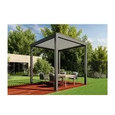 Huun Pergola Mezzo in Anthrazit-Weiß 300 x 300 cm