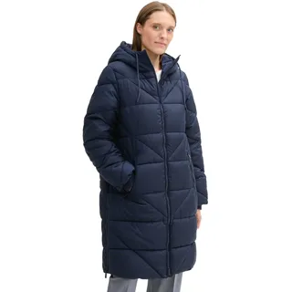 TOM TAILOR Damen Puffer Parka mit Kapuze, 10668 - Sky Captain Blue, XL