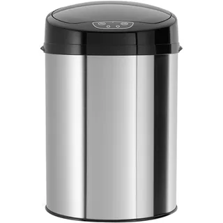 Echtwerk Sensor Mülleimer 9 l Silber