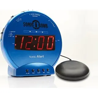 geemarc Geemarc Sonic Bomb Wecker mit Vibration (türkis) - Blau