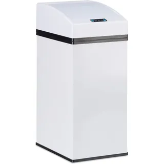 Relaxdays Sensor Mülleimer 7 l Weiß