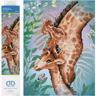 DIAMOND DOTZ 2592642 Original 5D Diamond Painting Set, Giraffe mit Baby, DIY Diamant-Malerei-Kit mit runden Glitzersteinen, ab 12 Jahren, Intermediate