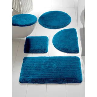 Badematte HEINE HOME Gr. 6, blau (petrol), rechteckig (90cm x 160cm ), Badematten, Badematte