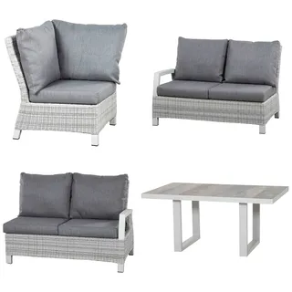 Siena Garden Gartenlounge-Set »Corido«, (4 tlg.), grau