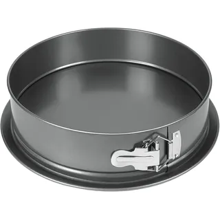 wenco Springform 28 cm Ø – Runde Kuchenform aus Antihaft-Stahl, Auslaufsicherer Rand, 7,5 cm Hoch, Perfekt für Kuchen, Torten & Quiches, Ergonomischer Edelstahlverschluss, Schwarz