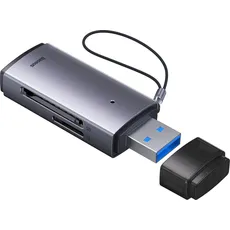 Bild Lite Series USB-A to SD/TF Card Reader Grey (USB 3.0), Speicherkartenlesegerät, Grau