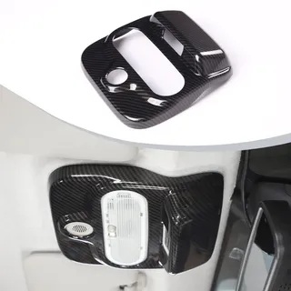 DIYUCAR ABS Auto Leselicht Abdeckung Trim Innenraum Dachlampe Rahmen Autozubehör für Mercedes-Benz Smart 453 Fortwo 2016-2021 (Kohlefaser)