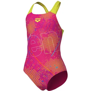 Arena Mädchen Girl's Galactic Pro Back One Piece Swimsuit, Freak Rose-Soft Green, 164 EU