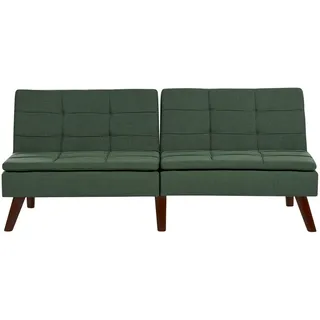 Beliani 3-Sitzer-Schlafsofa, Grün, Dunkelbraun, Textil, 180x76x83 cm, Wohnzimmer, Sofas , Couches, Schlafsofas