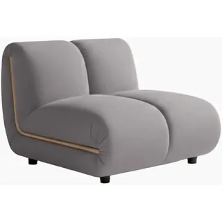 KAWOLA Sessel LAYLA Sitzelement Velvet taupe - Taupe