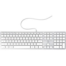 Mobility Lab ML302966 - Ultraflache Tastatur für MAC, elegantes und ultradünnes Design QWERTY US International - Kabelgebunden - Silber - 437 x 120 x 22 mm - QWERTY US International