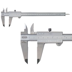 STEINLE 1102 Taschen Messschieber 150 mm mit Feststellschraube, Ablesung: 0,05 mm DIN862 - inkl. Gewindetabelle