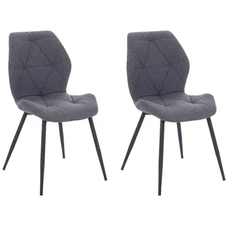 Svita Esszimmerstuhl Jamie Stoff Dunkelgrau 2er Set