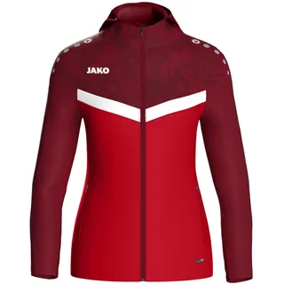 Jako Iconic Trainingsjacke mit Kapuze Damen 103 rot/weinrot 34