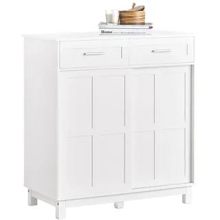 SoBuy Schuhschrank Buffet Küchenschrank Sideboard Kommode Weiß FSB84-W