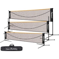 Badmintonnetz,Tennisnetz 3-6m Tragbares Volleyball Federballnetz Trainingsnetz,3 Höhen können eingestellt Werden zusammenklappbare Badminton-Netzablage,drinnen und draußen