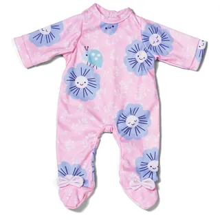 BABY BORN rosa Strampelanzug mit Blumen 43cm Puppen, 838891 Zapf Creation
