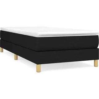 vidaXL Boxspringbettgestell Schwarz 90x200 cm Stoff - Schwarz