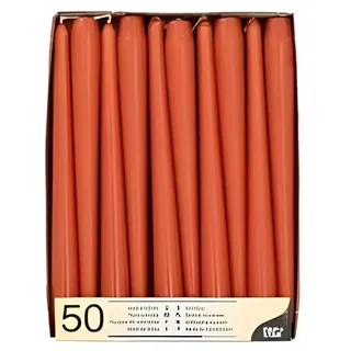 Papstar Leuchterkerzen Ø 2,2 cm 50 St. rost