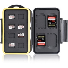 Ares Foto® MC-SDMSD12 Speicherkarten Schutzbox • Memory Card Case • Card Safe • Tasche • Etui • Aufbewahrung & Transport für 8 Micro SD und 4 SD Karten