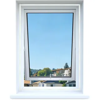 Apalus Dachfenster Fliegengitter – Zuschneidbares Fliegennetz, Mückennetz & Moskitonetz für Klappfenster, Insektenschutz ohne Bohren, mit Reißverschluss, Mückenschutz, Bis 150×180cm, Weiß