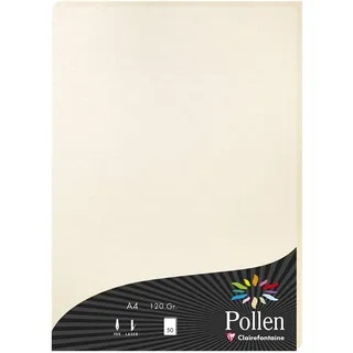 Clairefontaine 24303C 50 Blatt Briefpapier Pollen A4 120g PerlmuttElfenbein