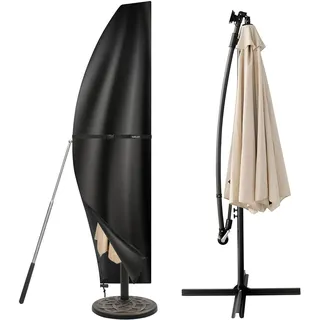 Tavaler Sonnenschirm Schutzhülle 3 M, Ampelschirm mit Stab, 420D-Oxford-Stoff Sonnenschirmhülle Ampelschirm Hülle, Wasserdiht, UV-Anti, Winddicht Sonnenschirm Abdeckung (265x40/70/50cm)