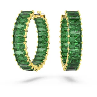 Swarovski Damen-Creolen Messing Swarovski-Kristall One Size, Grün 32023782