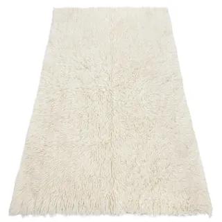 RugsX Flokati Wollteppich 200 x 300 cm Beige/Weiß