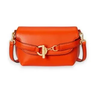Lauren Ralph Lauren für Damen. 431P04297005 Blaike kleine orangefarbene Crossbody-Tasche aus Leder (OSFA), Lässig, Klassisch