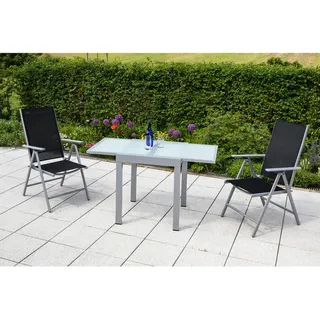 Merxx Ausziehtisch 65 x 130 x 75 cm Silber/matt