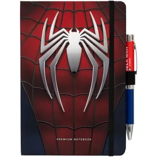 Grupo Erik Premium Notizbuch mit Stift Spiderman Notizbuch A5 Dotted - Notizbuch Klein - Reisetagebuch zum selberschreiben - Bullet Journal Dotted A5Tagebuch Mädchen und Jungen
