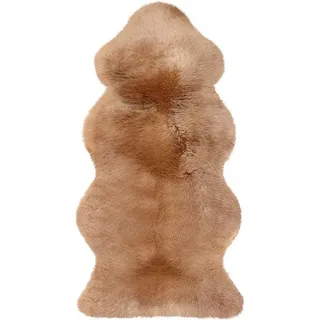 Heitmann-Felle Lammfell KE 152 Fellteppich 68 x 140 cm Beige/Braun