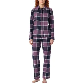 SCHIESSER Pyjama Selected Premium Warming (2 tlg) mit klassischem Karomuster blau XL (42)